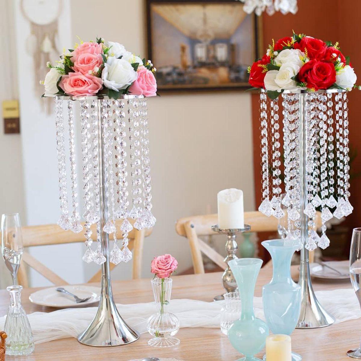 Luxury Candle Supplies Usa - Soporte de flores de cristal de