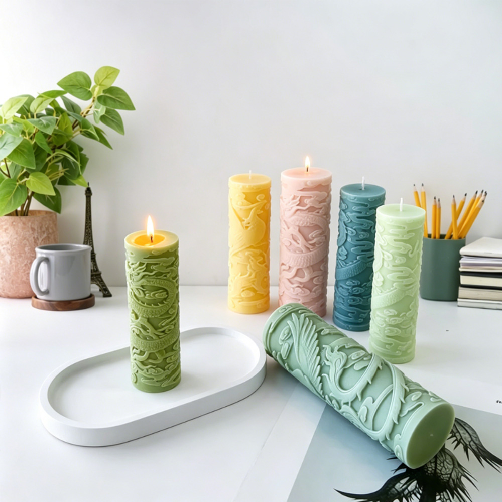 Vela cilíndrica en relieve de  - Candle Supplies Phoenix reseña y precio