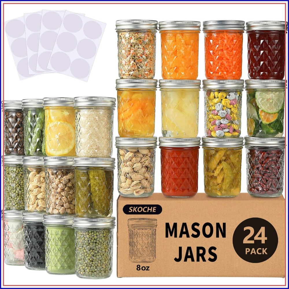 Paquete de 24 Frascos Mason de - Mason Jar 8Oz reseña y precio