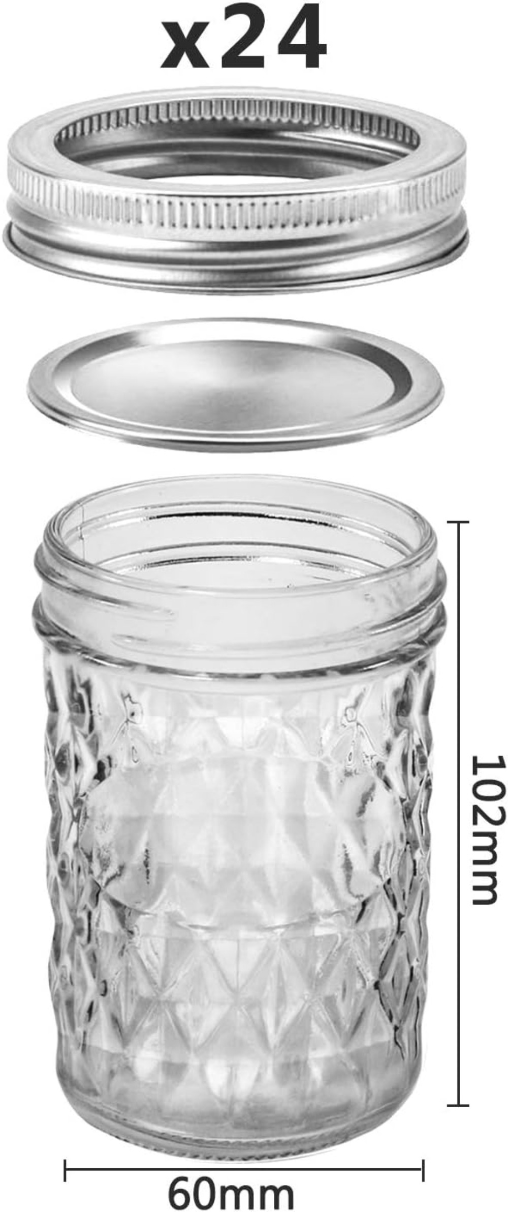 Paquete de 24 Frascos Mason de - Mason Jar 8Oz reseña y precio